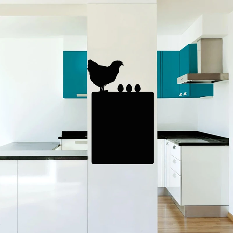 Ambiance Sticker Blackboard Chalkboard – Removable Adhesive Wall Stickers – Hen with Eggs – H135 x L85 cm