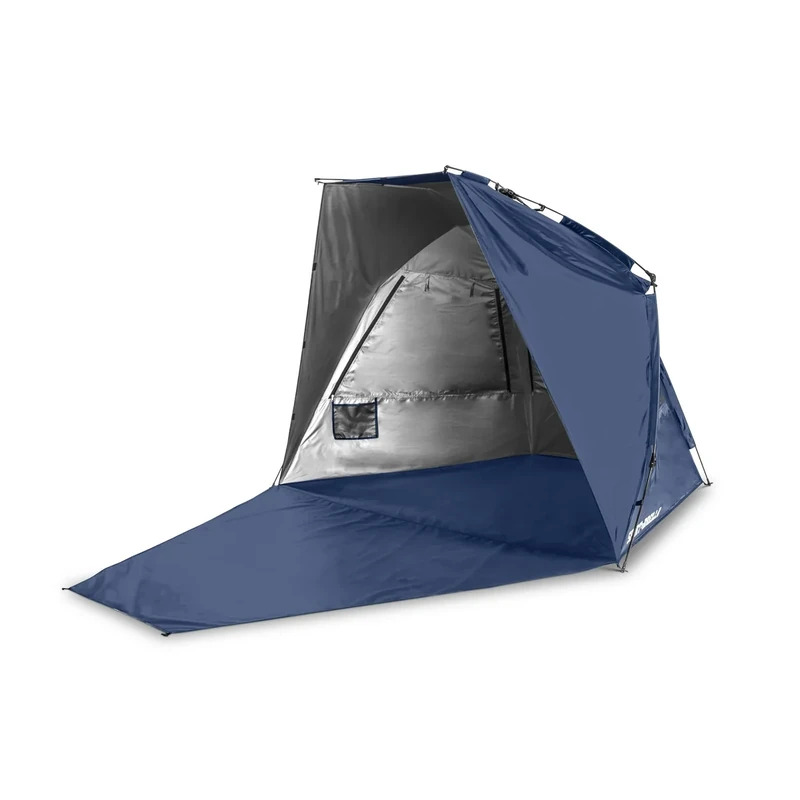Sport-Brella Suncave: Versatile Shelter for Sun, Wind, and Rain - Easy Setup, Portable Design, Floor Extension for Seating or Privacy - Ideal for Beach, Outdoor Use, Midnight Blue - Image 1