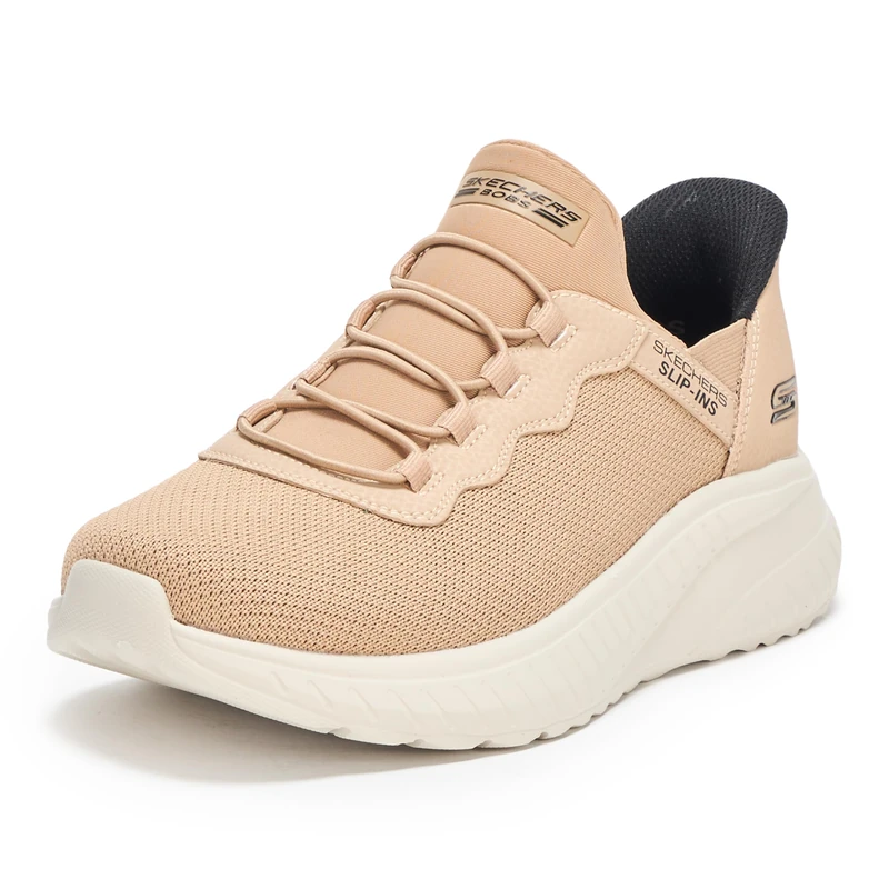 Skechers Men's Hands Free Slip-ins Bobs Squad Chaos-Daily Hype Sneaker, Tan, 12 UK Wide