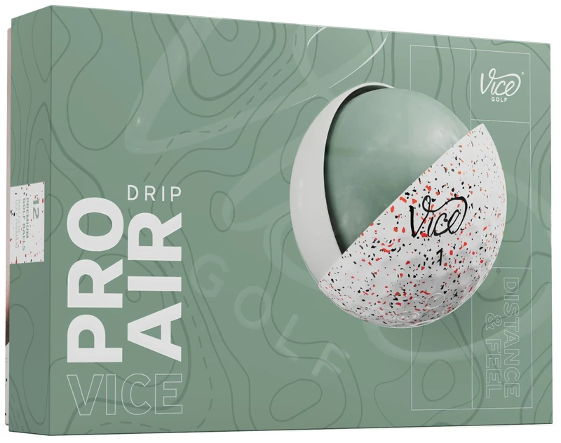 Vice Pro Air Golf Balls (2025 Model) (Red/Black Drip)