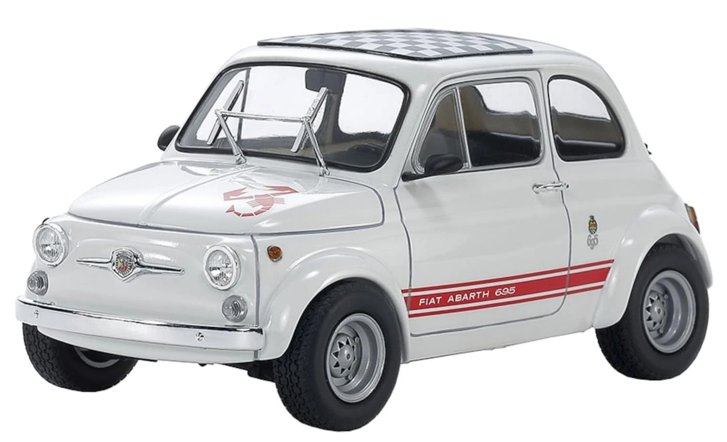 TAMIYA 24173 1:24 Fiat Abarth 695 SS Building, Hobby, Crafts, Gluing, Kit, Plastic Model Making, Molded Color