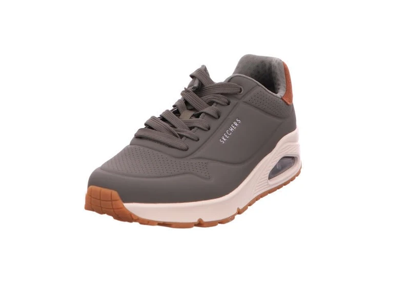 Skechers Men's Uno Suited On Air Trainers, Dusty Olive/Durabuck/Chestnut Suede/Mes, 6 UK