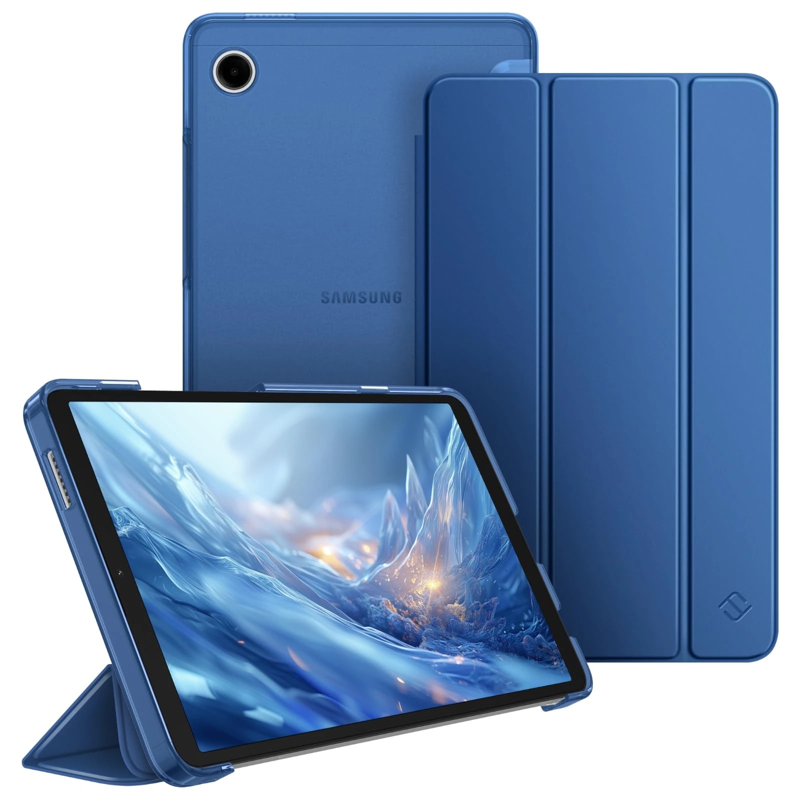 FINTIE Case for Samsung Galaxy Tab A11 8.7 Inch 2025/ Galaxy Tab A9 8.7 Inch Screen Size, Ultra Thin Protective Case with Translucent Back Cover for Tablet A11/ A9, Navy