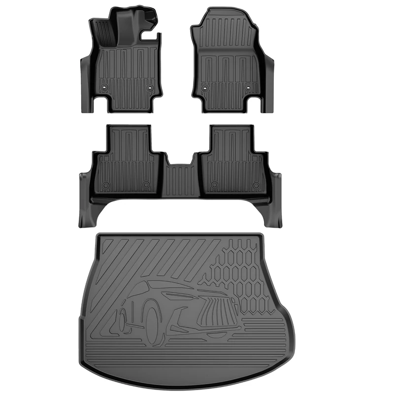 for 2022-2025 Lexus NX NX250/NX350/NX350h Floor Mats & Cargo Liner - Custom Fit TPE All Weather Floor Liners for Lexus NX 1st & 2nd Row & Trunk Mat Full Set Car Mats, Black