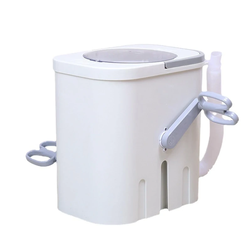 TPLLPK Hand Crank Clothes Washer, Manual Washing Machine with Wash Basket, Dual Operation Mode, Non Electric, for Dormitory, Apartment, Camping, Easy to Carry