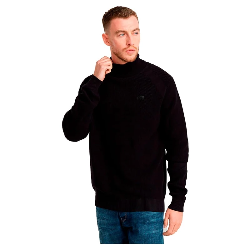 G-Star Men's Detailed Turtle Knitted Sweater, Black (dk black D25113-C868-6484), XS