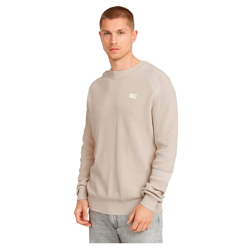 G-Star Men's Detailed Knitted Sweater, White (whitebait D25111-C868-1603), L