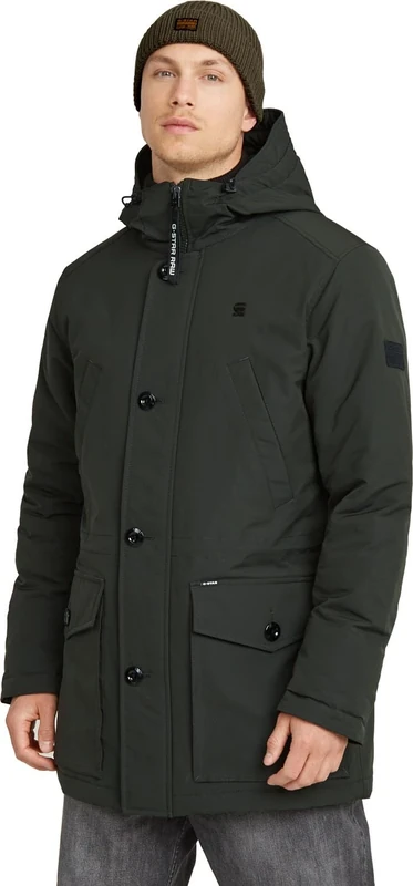 G-Star Men's Vodan Padded Hooded Parka, Grey (asfalt D26402-D908-995), S