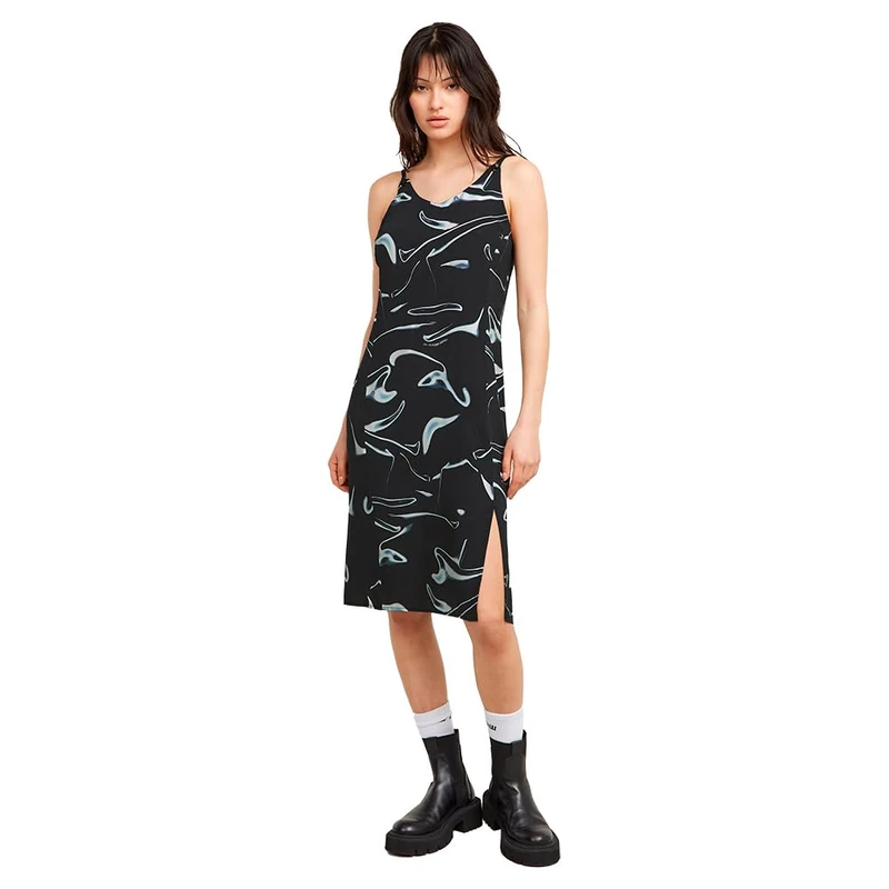 G-Star Women's Holiday Slip Dress , Multicolour (dk black chrome folds D25323-D725-G882), XL