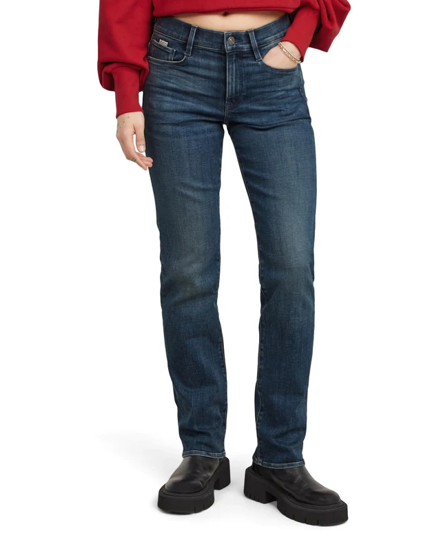 G-Star Women's Strace Straight Jeans, Blue (worn in blue clay D23951-D634-G737), 28W / 34L