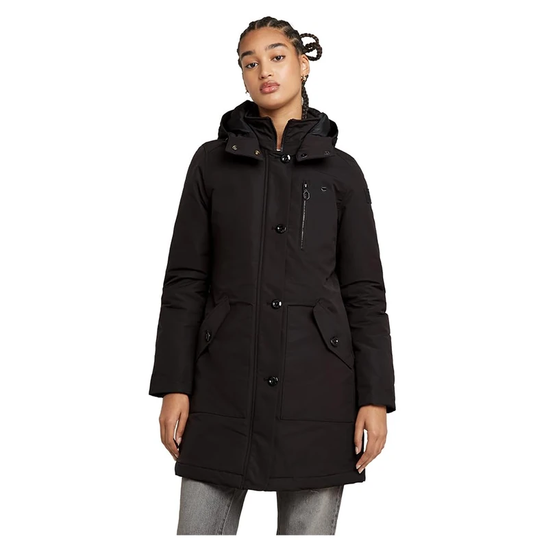 G-Star Women's Vodan Padded Hooded Slim Parka, Black (dk black D26404-D908-6484), XL