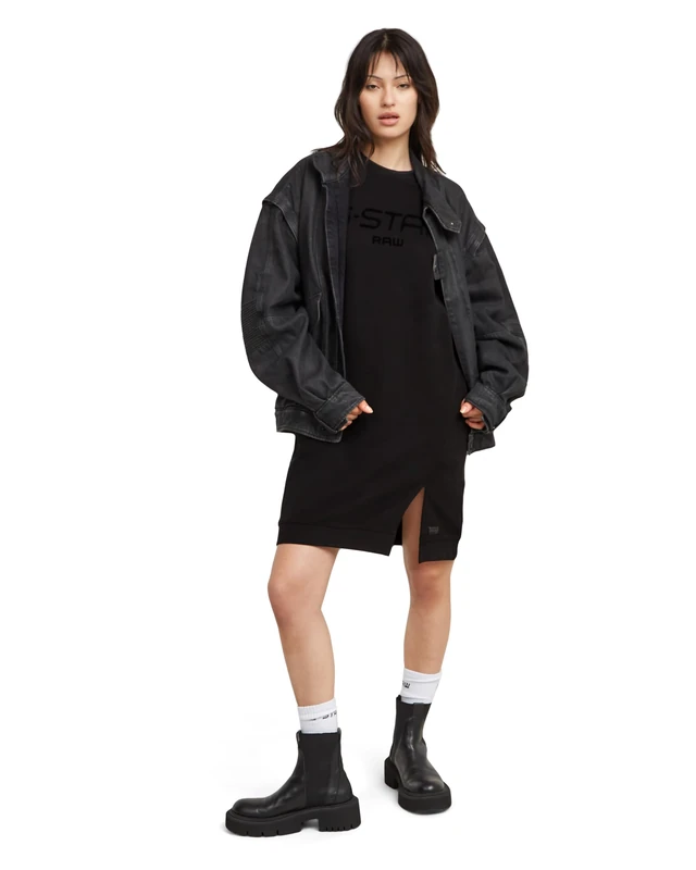 G-Star Women's Flock Print Sweater Dress, Black (dk black D25038-D589-6484), M