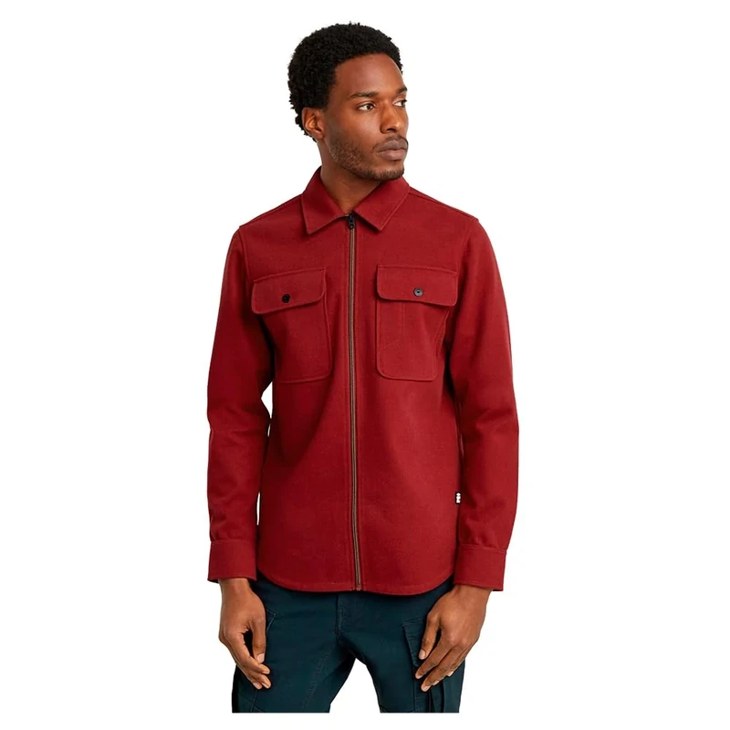 G-Star Men's GPO Zip Overshirt, Red (dry red D25825-D200-5298), M