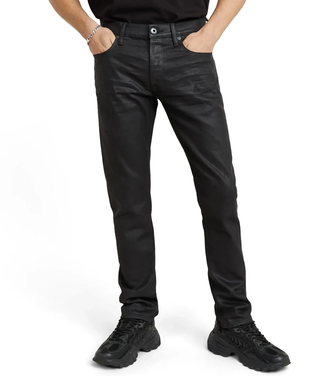 G-Star Men's 3301 Slim Jeans, Black (3D Dark Aged Cobler Restored 51001-B479-G948), 36W / 36L