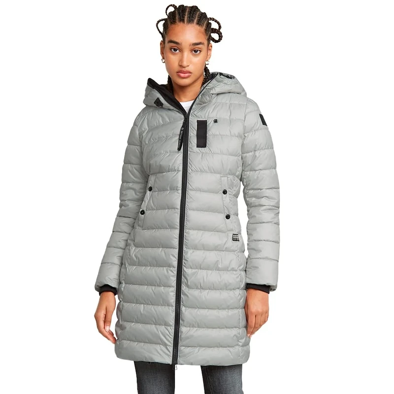 G-Star Women's Whistler Hooded Slim Hedley Jacket, Blue (oyster blue D26405-B958-C628), M