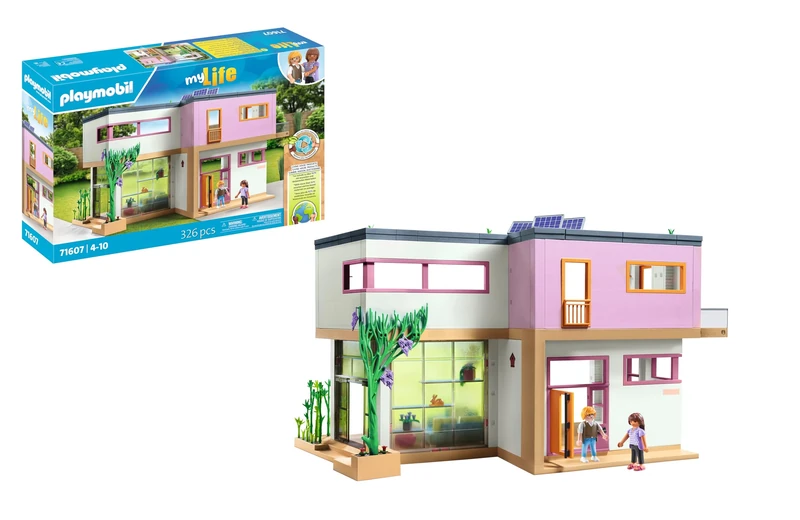 Playmobil 71607 myLife: Living House with winter garden, with two figures and a sticker sheet, made from over 80% recycled and bio-based materials, detailed play sets suitable for children ages 4+