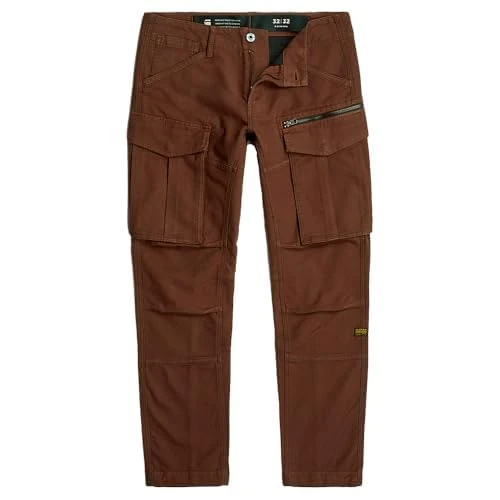 G-STAR Men's Rovic Zip 3D Regular Tapered Pants, Red (dk Plum gd D02190-D752-G701), 35W / 34L