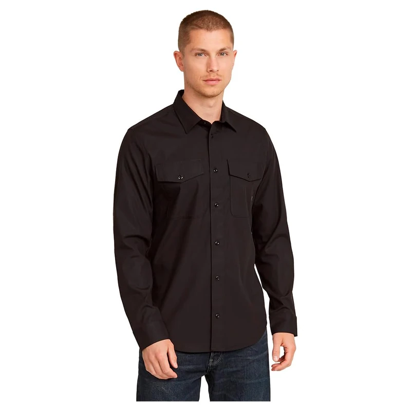 G-Star Men's Marine Slim Shirt, Black (dk black D24963-D701-6484), XS
