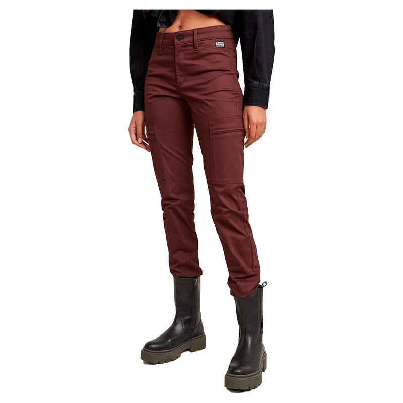 G-Star Women's Skinny Cargo Pants 2.0, Red (dk port red D25311-D715-9823), 26W / 30L