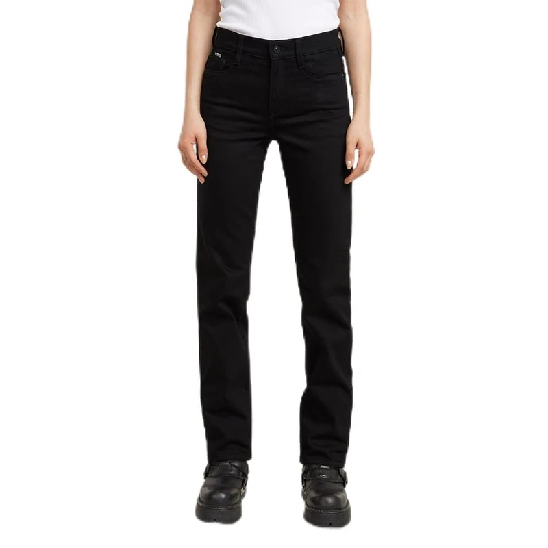 G-Star Women's Strace Straight Jeans, Black (pitch black D23951-B479-A810), 32W / 34L - Image 1