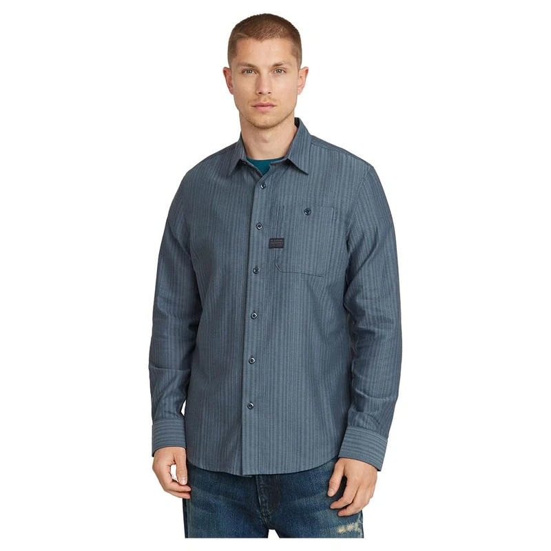 G-Star Men's Bristum 2.0 Slim Shirt , Multicolour (avio gradient stripe D23553-D743-G782), XXL - Image 1