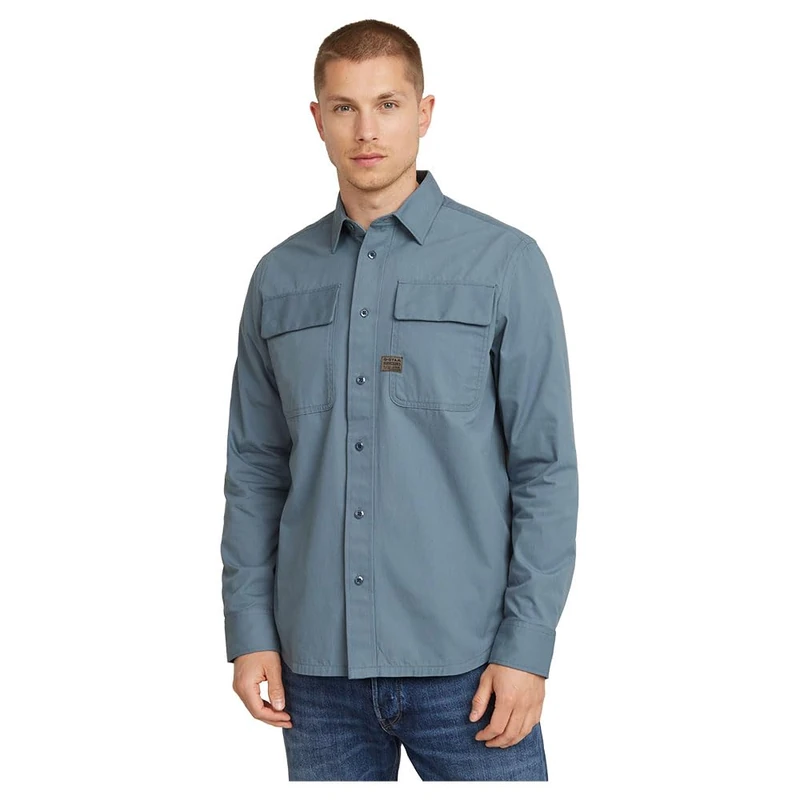 G-Star Men's CPO Regular Shirt , Blue (avio D23583-D773-1820), M
