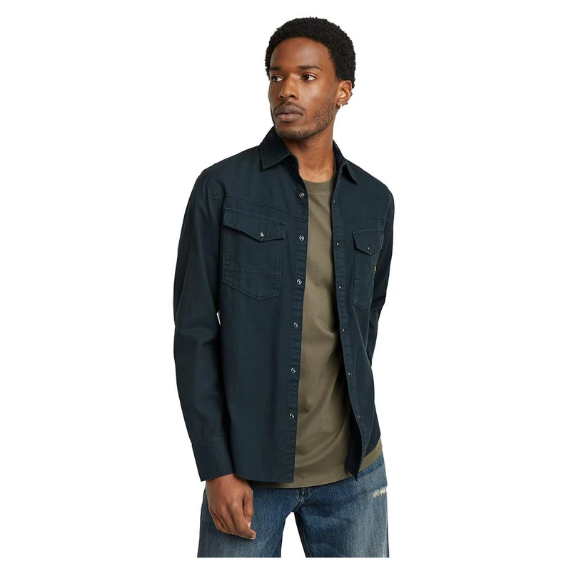 G-Star Men's Dakota Slim Shirt , Blue (legion blue gd D25223-D454-B853), XS