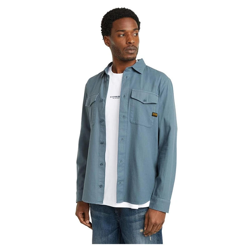 G-Star Men's Marine Slim Shirt, Blue (avio gd D24963-D454-G744), L