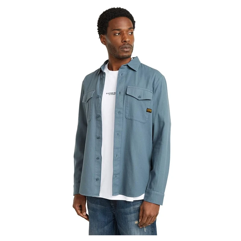 G-Star Men's Marine Slim Shirt, Blue (avio gd D24963-D454-G744), XS