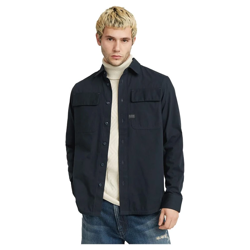 G-Star Men's CPO Regular Shirt , Blue (legion blue D23583-D773-862), XS