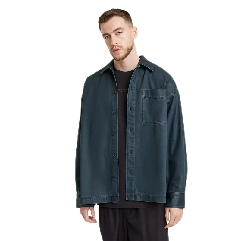 G-Star Men's Boxy Fit Shirt , Blue (worn in night ocean gd cobler D23007-D300-G837), L