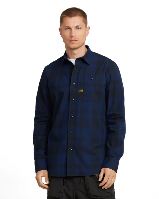 G-Star Men's Bristum 2.0 Slim Shirt , Multicolour (imperial blue bold check D23553-D412-G784), S