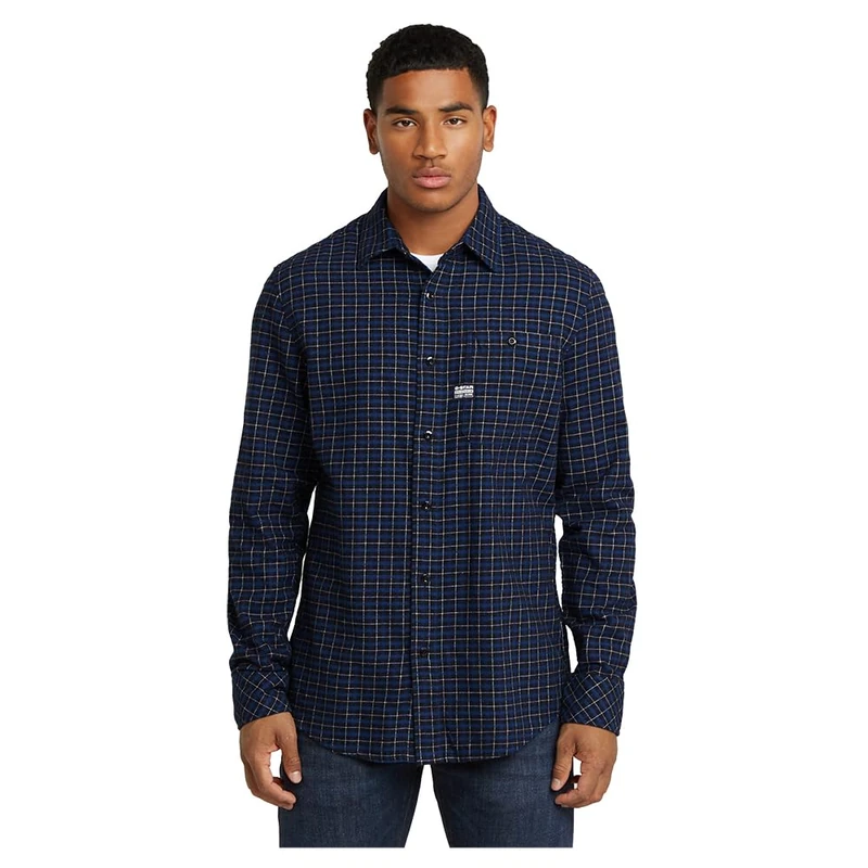 G-Star Men's Bristum 2.0 Slim Shirt , Multicolour (rinsed chibi check D23553-D747-G710), XL