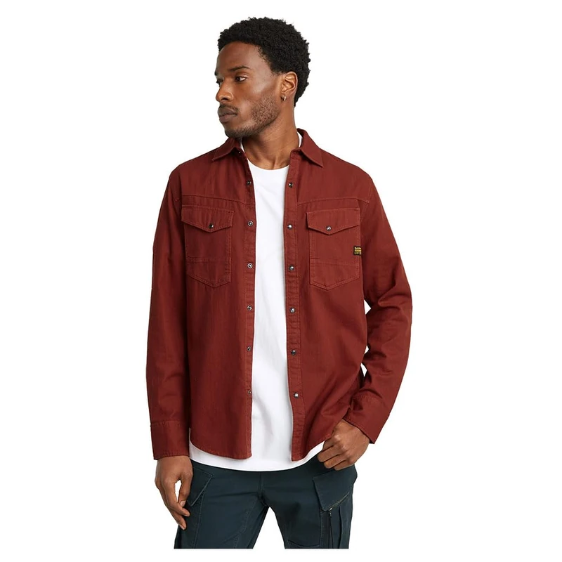 G-Star Men's Dakota Slim Shirt , Red (dry red gd D25223-D454-B782), XXL