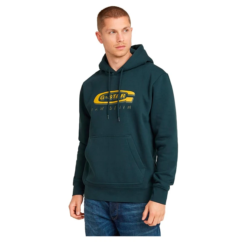 G-Star Men's Old Skool Logo Hooded Sweater, Blue (legion blue D26347-D733-862), M