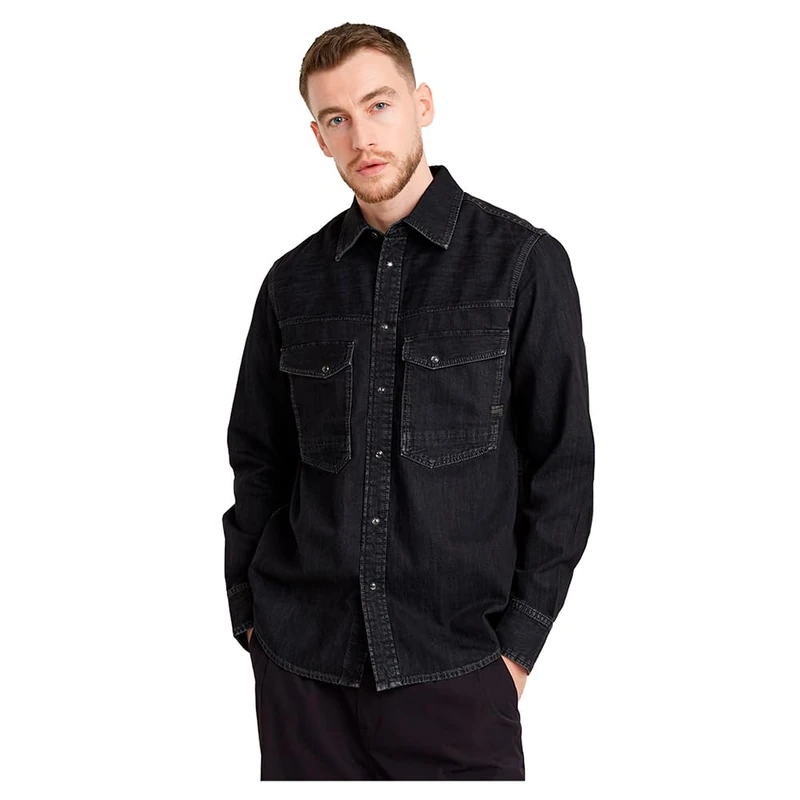 G-STAR Men's Dakota Slim Shirt , Black (worn in nighttime sky D23616-D540-G865), XS