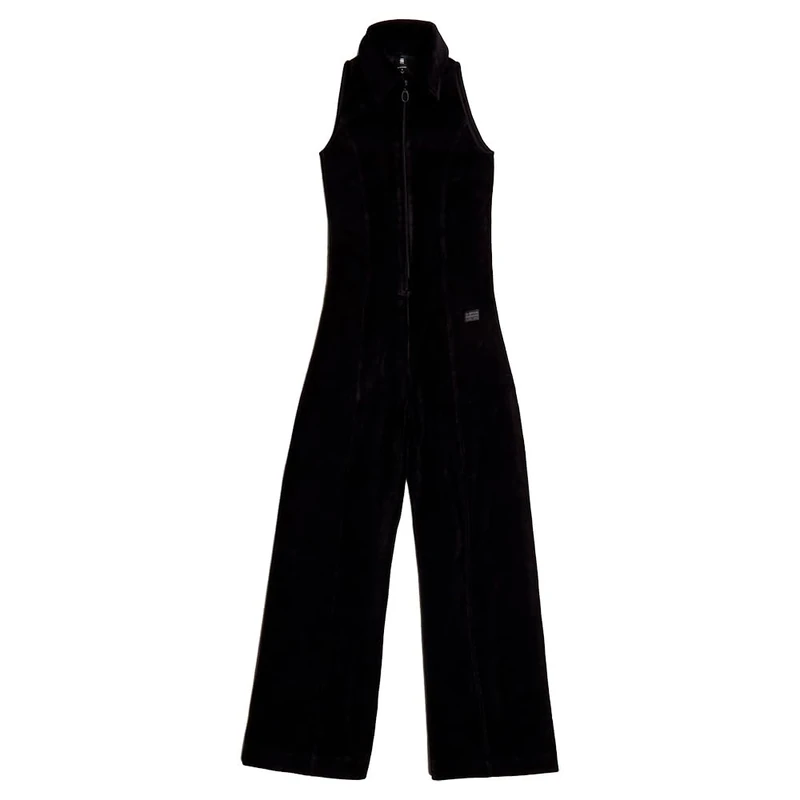 G-Star Women's Wide Leg Velvet Jumpsuit, Black (dk black D25740-D428-6484), XL