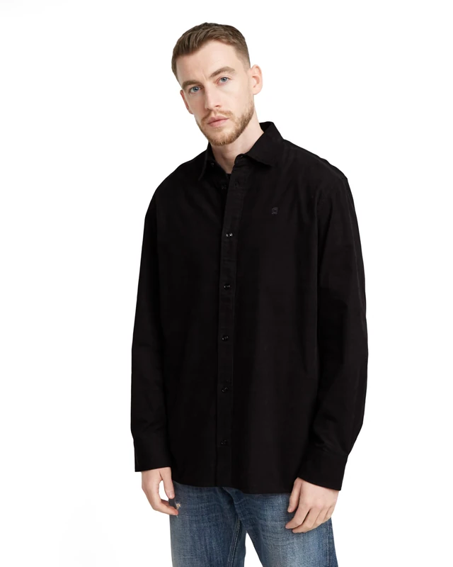 G-Star Men's Clean Regular Shirt, Black (dk black D25196-D751-6484), S