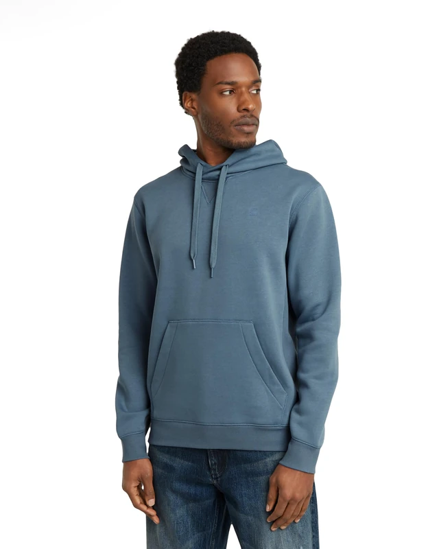 G-STAR Men's Premium Core Hooded Sweater, Blue (avio D16121-C235-1820), S
