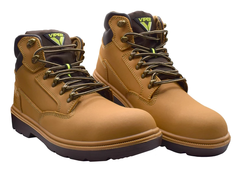 Scan Dessert Viper S3 Rated Safety Work Boot, Steel Toe Cap, Resistant Soles with Cleated Heel, Protective Shoe, Size UK 8 EUR: 42