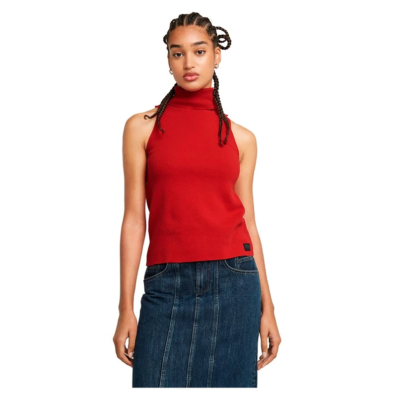G-Star Women's NY RAW Slim Knitted Top , Red (baron D26410-D487-1828), XL
