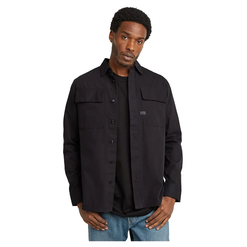 G-Star Men's CPO Regular Shirt , Black (dk black D23583-D773-6484), XS