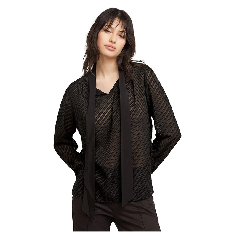 G-Star Women's Lavalliere Top , Multicolour (dk black stripe D25268-D404-8908), XL - Image 1