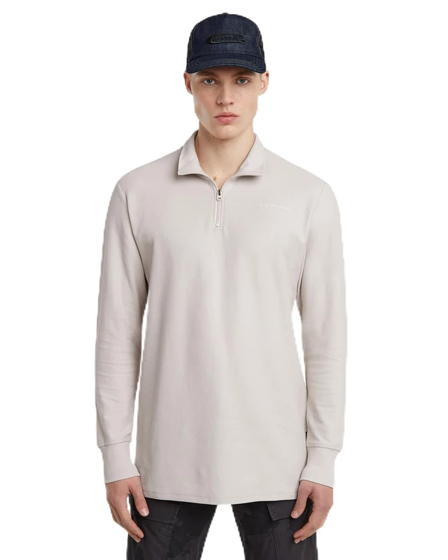 G-Star Men's Half Zip Tweeter , White (whitebait D26452-D617-1603), XS