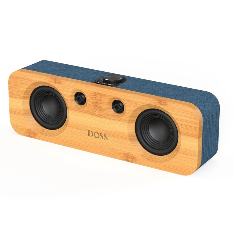 DOSS SoundBox H200 50W Home Bluetooth Speaker with Dual 3.5-Inch Woofers, Two 1-inch Tweeters, 35H Playtime, TWS, Sustainable Materials, BT 5.3, Wireless for Record Player/Computer/TV-Blue