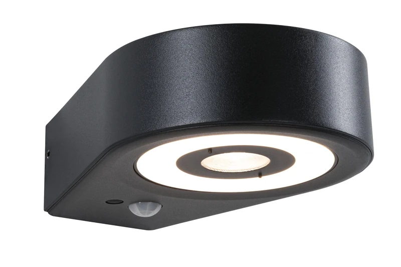 Paulmann 94865 Silma LED Outdoor wall luminaire with Motion Sensor IP44 65x186mm 3000K 5.5W/1x0.7W 600lm 230V Anthracite Aluminium wall luminaire
