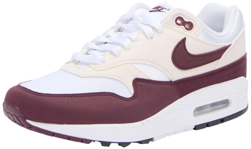 NIKE DZ2628 Air Max 1 Women White/Night Maroon-Phantom-Black UK 3