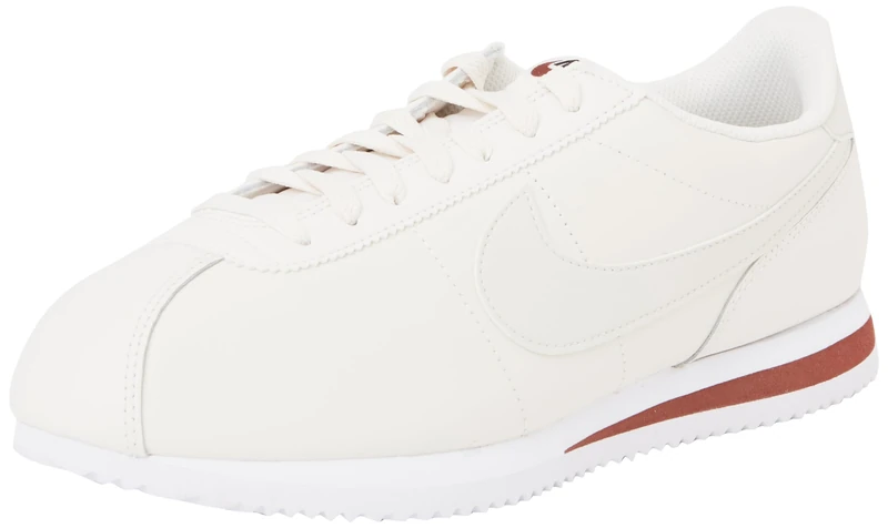 NIKE DN1791 Cortez Leather Women Phantom/Light Bone-White-RED Sepia UK 3.5