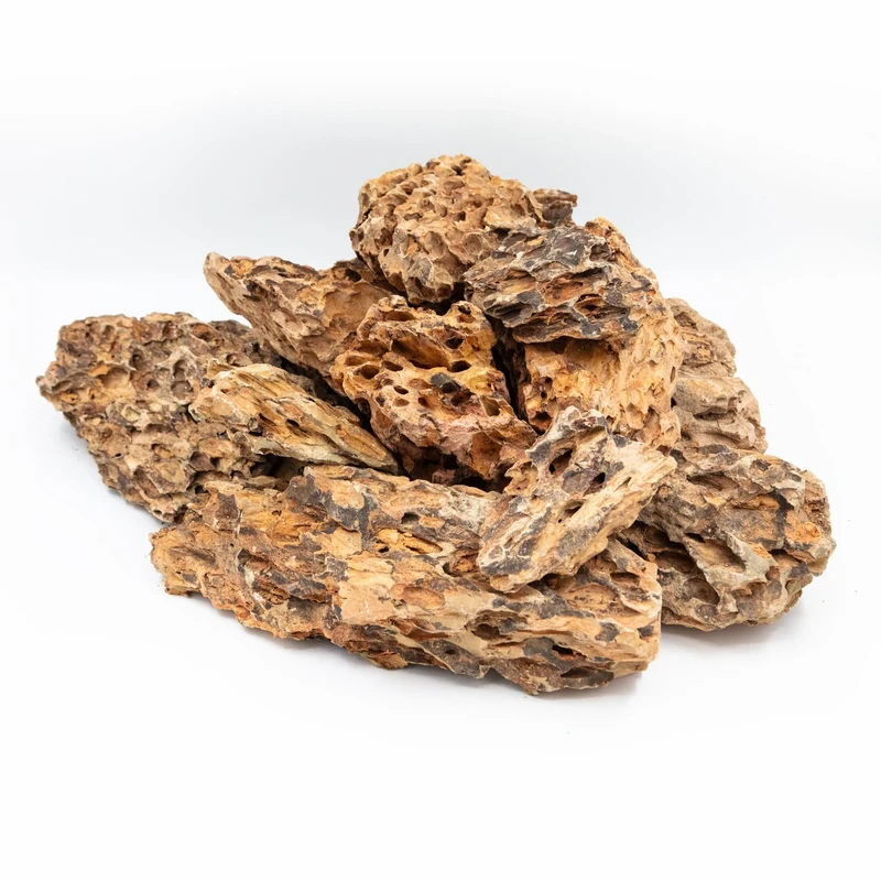 iQuatics Dragon Rock for Aquariums Centerpiece, Natural Stone Formation for Fish Tank Decor Aquascape. Tropical Aquarium, Planted Aquarium Varied Colouration - 25KG