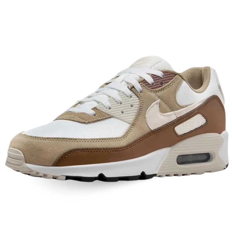 NIKE DM0029-109 Air Max 90 Men Summit White/Black-Khaki-LT Orewood BRN UK 8